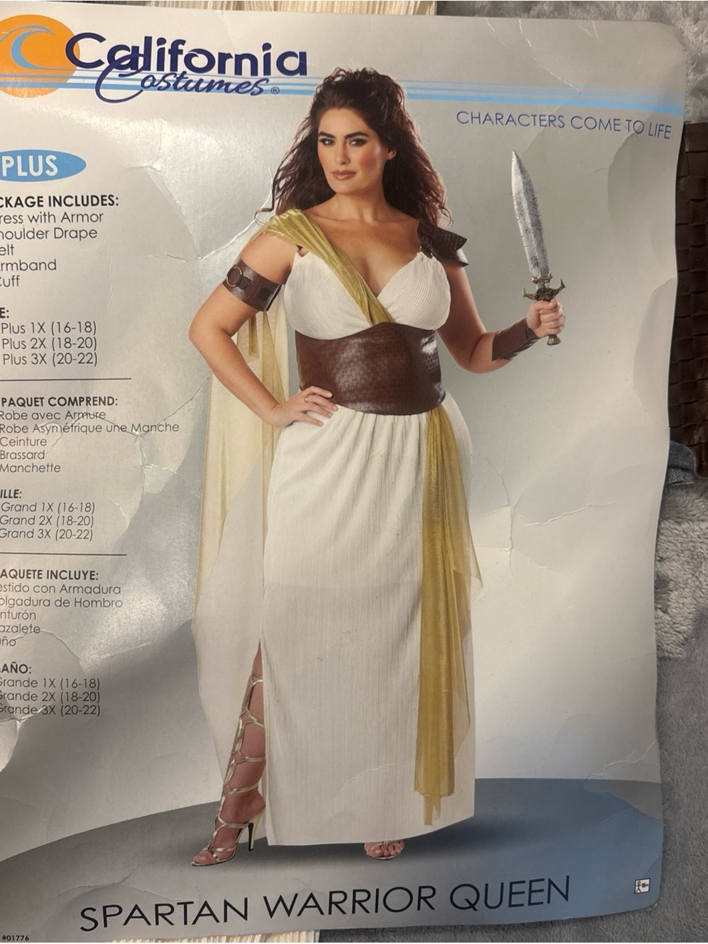 Spartan Warrior Queen Costume 3X